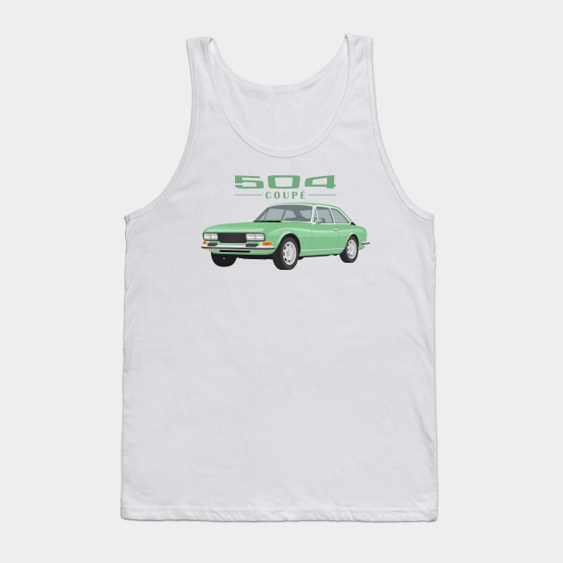 504 Coupé Cabriolet Coupe green Tank Top by creative.z